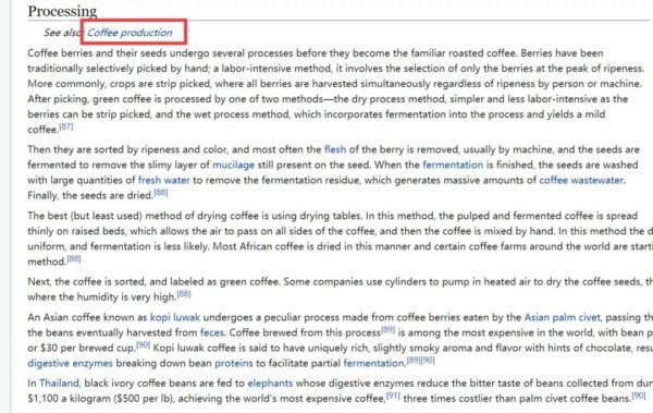 wiki coffee processing
